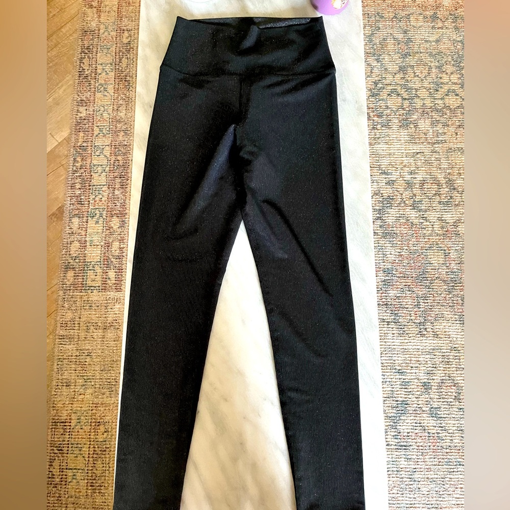 Beach Riot ribbed leggings black sparkle NWT